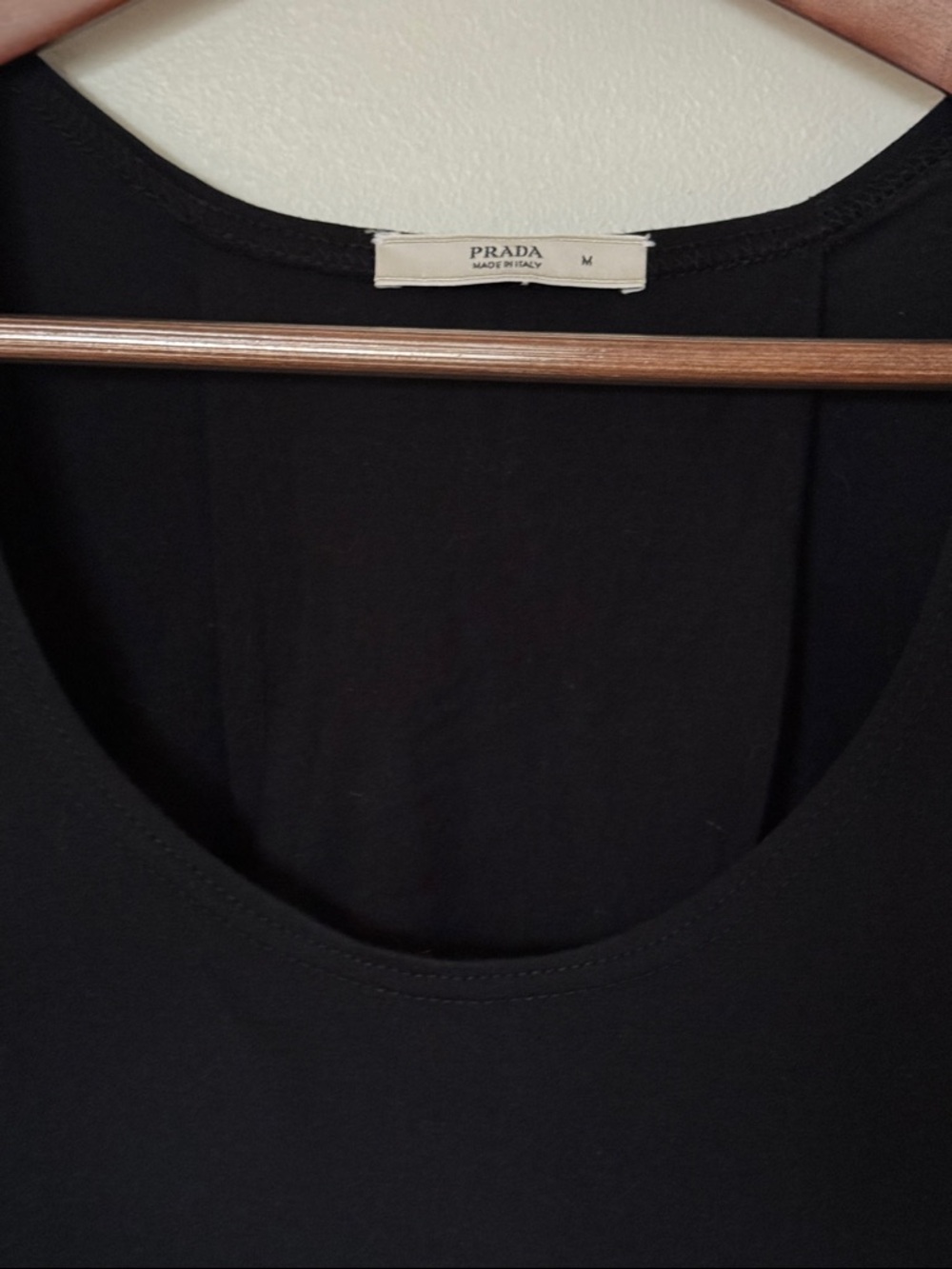 Prada Black Scoop Neck Short Sleeve Top